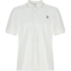 Brunello Cucinelli, Heren, Tops, Wit, Maat: L Katoen,