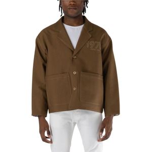 Kenzo, Heren, Jassen, Bruin, Maat: L Katoen,