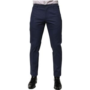 Dolce & Gabbana, Heren, Broeken, Blauw, Maat: M Katoen,