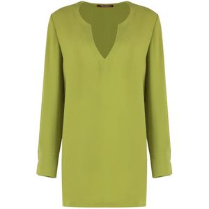 Max Mara Studio, Dames, Jurken, Groen, Maat: XS Poliester,