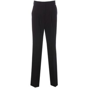 Liu Jo, Dames, Broeken, Zwart, Maat: L Poliester,