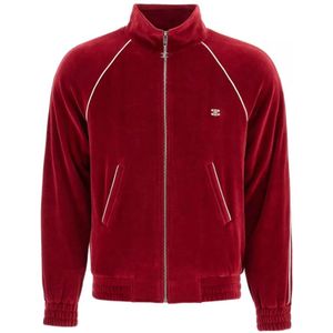 Celine, Heren, Sweatshirts & Hoodies, Rood, Maat: L Velours,