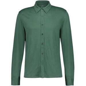 Majestic Filatures, Heren, Overhemden, Groen, Maat: S Linnen,