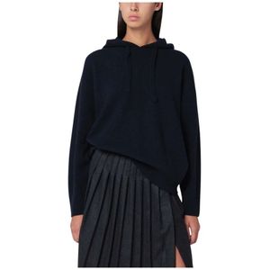 Roberto Collina, Dames, Sweatshirts & Hoodies, Blauw, Maat: S