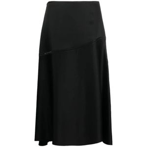 Jil Sander, Dames, Rokken, Zwart, Maat: S Viscose,