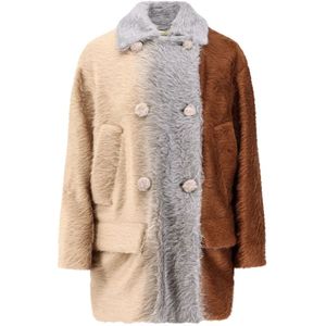 Fendi, Dames, Jassen, Veelkleurig, Maat: XS Wol,