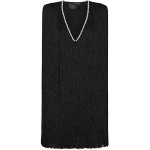 Philipp Plein, Dames, Jurken, Zwart, Maat: S Katoen,