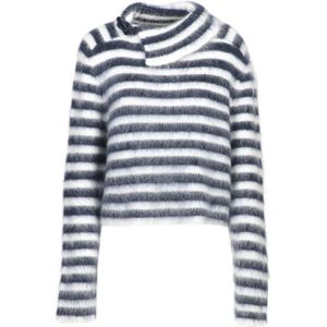Jacquemus, Dames, Truien, Blauw, Maat: S Mohair,