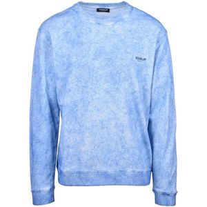 Dondup, Heren, Sweatshirts & Hoodies, Blauw, Maat: XL Katoen,