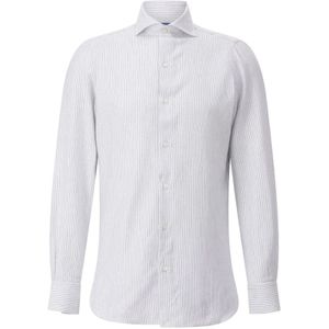 Finamore, Heren, Overhemden, Wit, Maat: M Kasjmier,