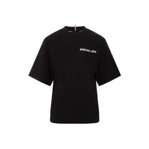 Moncler Zwarte T-shirt voor stad en buiten , Black , Dames , Maat: XS
