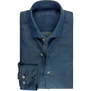 Stenströms, Heren, Overhemden, Blauw, Maat: M Denim,