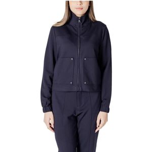 Street One - Capuchonloze Sweatshirt - Zwart - Viscose/Polyamide/Elastan