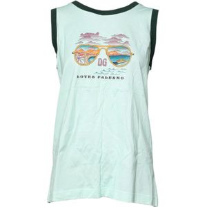 Dolce & Gabbana, Dames, Tops, Groen, Maat: L Katoen,