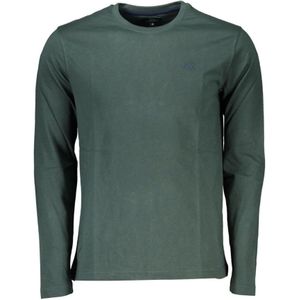 La Martina - Groen - T-shirt - Katoen - Elegante Groene T-shirt met Borduurwerk