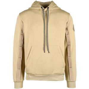 Bikkembergs, Heren, Sweatshirts & Hoodies, Beige, Maat: M Katoen,
