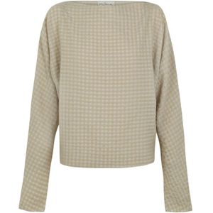 Cortana, Dames, Blouses & Shirts, Beige, Maat: 2XS Wol,