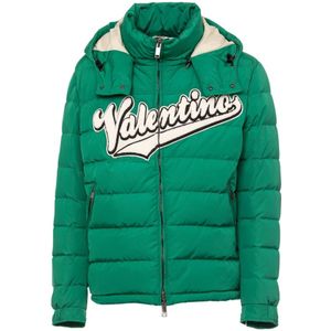 Valentino Garavani, Heren, Jassen, Groen, Maat: XL Nylon,