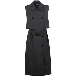 Zwarte Jurken van Burberry , Black , Dames , Maat: XS