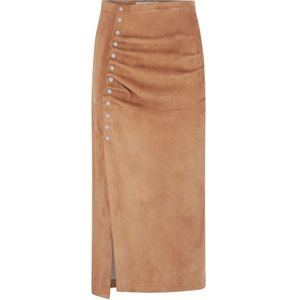 Rabanne, Dames, Rokken, Bruin, Maat: S Suède,