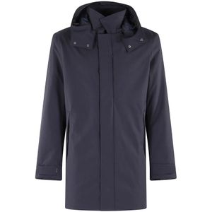 Save The Duck, Heren, Mantels, Zwart, Maat: XL Wol,