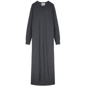 Laurence Bras, Dames, Jurken, Grijs, Maat: M Wol,