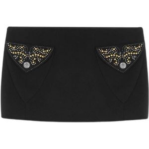 Versace, Dames, Rokken, Zwart, Maat: S Wol,