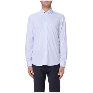 Fay, Heren, Overhemden, Blauw, Maat: 4XL