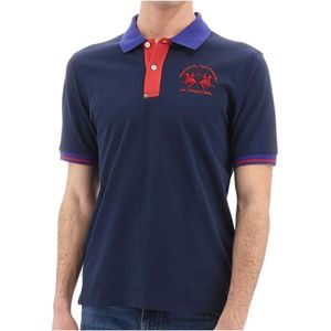 La Martina, Heren, Tops, Blauw, Maat: M Katoen,