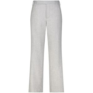 Lardini, Dames, Broeken, Grijs, Maat: L Wol,