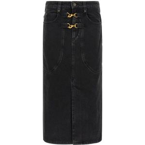 Isabel Marant, Dames, Rokken, Zwart, Maat: 2XS Katoen,