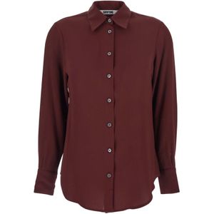 Mauro Grifoni, Dames, Blouses & Shirts, Rood, Maat: XS Katoen,