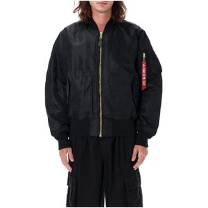 Alpha Industries, Heren, Jassen, Zwart, Maat: S Nylon,