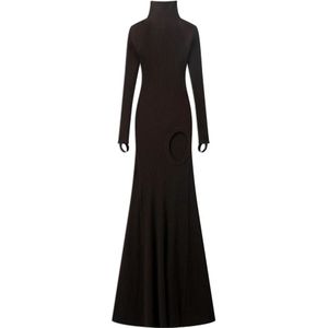 Coperni, Dames, Jurken, Bruin, Maat: XS Tweed,