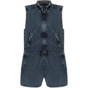 Diesel, Dames, Jumpsuits & Playsuits, Blauw, Maat: 3XS Polyamide,