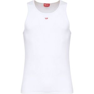 Diesel, Heren, Tops, Wit, Maat: L Katoen,