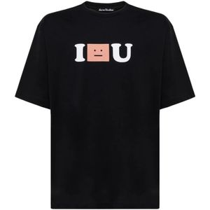 Acne Studios, Heren, Tops, Zwart, Maat: XL Katoen,