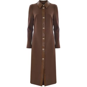 Kocca, Dames, Jurken, Bruin, Maat: M Leer,