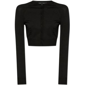 Dolce & Gabbana, Dames, Truien, Zwart, Maat: XS Zijde,