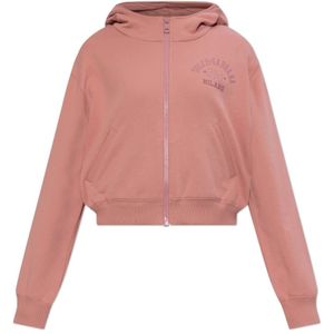 Dolce & Gabbana, Dames, Sweatshirts & Hoodies, Roze, Maat: 2XS Katoen,