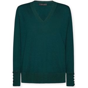 Elena Mirò, Dames, Truien, Groen, Maat: XS Wol,
