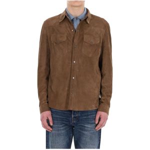 Salvatore Santoro, Heren, Jassen, Bruin, Maat: M Suède,