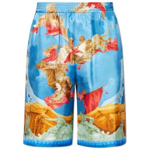 Versace, Heren, Korte broeken, Veelkleurig, Maat: S Zijde,