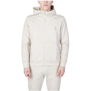 U.s. Polo Assn., Heren, Sweatshirts & Hoodies, Beige, Maat: M Katoen,
