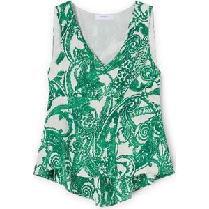 Motivi, Dames, Tops, Groen, Maat: XL Satijn,