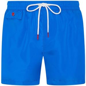 Kiton, Heren, Badkleding, Blauw, Maat: XL Poliester,