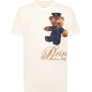 Philipp Plein, Heren, Tops, Beige, Maat: XS Katoen,