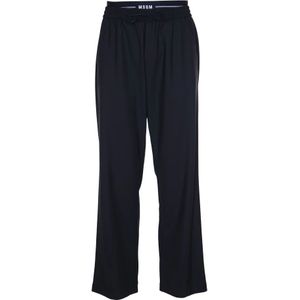 Msgm, Heren, Broeken, Zwart, Maat: S