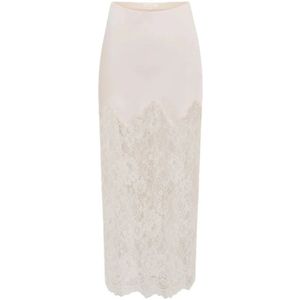 Loveshackfancy, Dames, Rokken, Wit, Maat: XS Satijn,