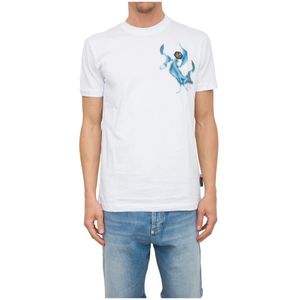 Philipp Plein, Heren, Tops, Wit, Maat: M Lame,